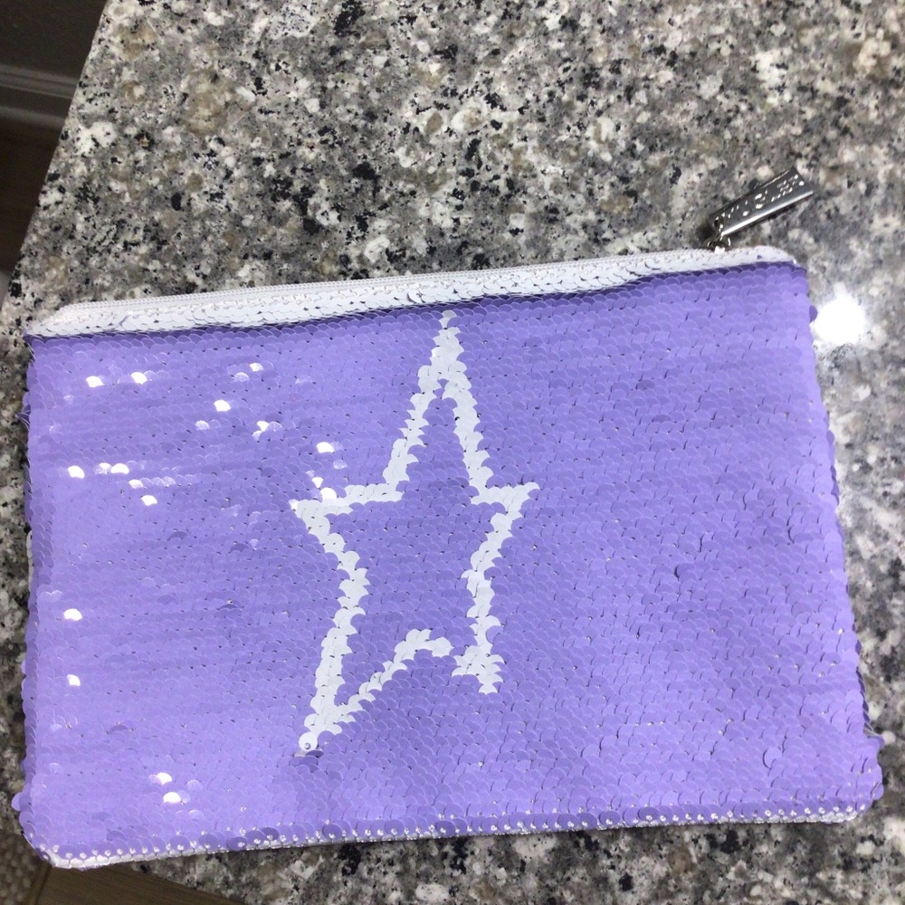 Thierry Mugler Sequined logo Zip Bag